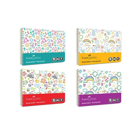 Faber Castell Resim Defteri Eğlenceli Plastik Kapak 35x50 cm 30 Yaprak ürün görseli 1