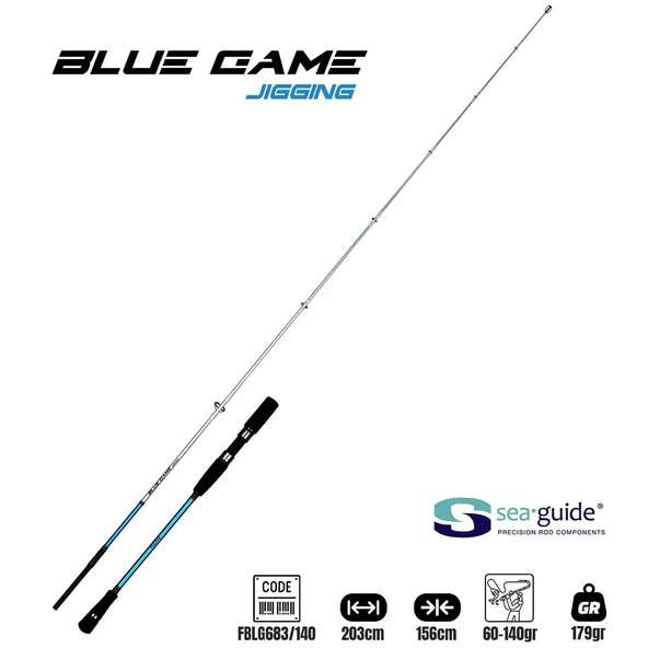 Fujin BlueGame Jigging 203cm 60-140gr Jig Kamışı ürün görseli 1