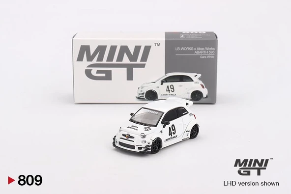 Mini GT LB-WORKS x Abas Works ABARTH 595 Gara White 809 ürün görseli 1