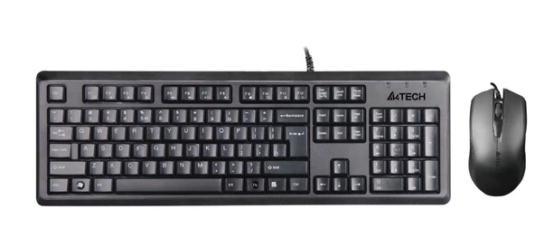 A4 Tech KR-9276 USB Q Klavye-mouse siyah set - Resim 2