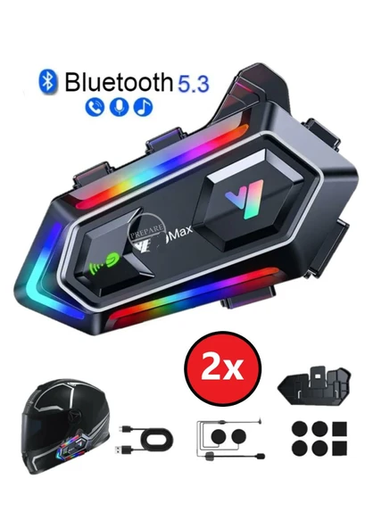 Motorsiklet Intercom Su Geçirmez Kask 2 Kişi Bağlantılı Intercom Rgb Intercom ürün görseli 1