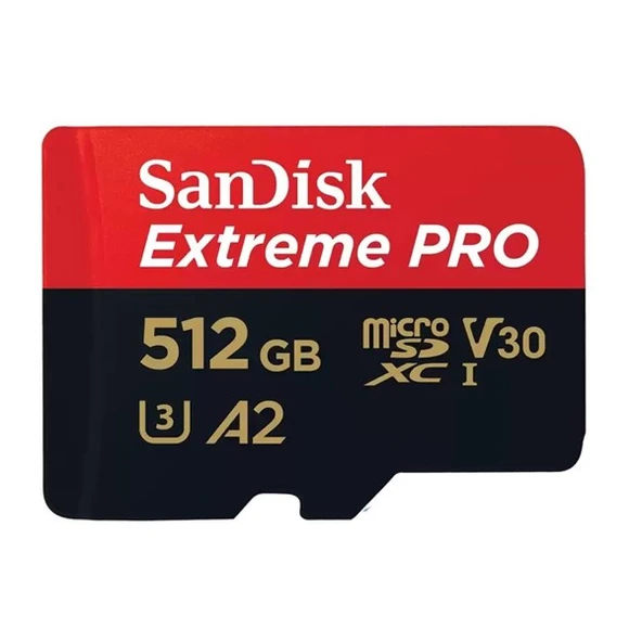 SANDISK 512GB EXTREME PRO SDSQXCD-512G-GN6MA MICRO-SD HAFIZA KARTI ürün görseli 1