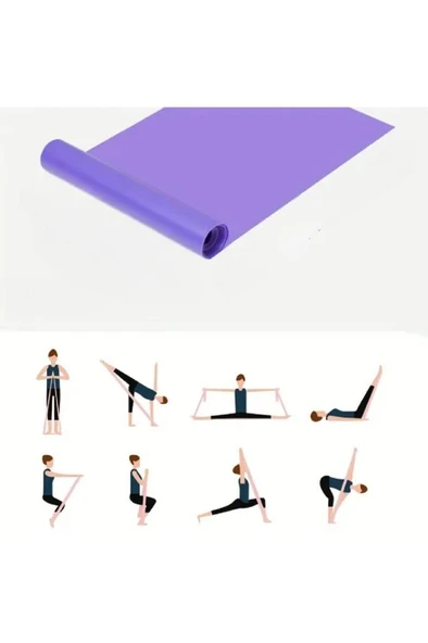 Pilates Bandı Plates Yoga Egzersiz Direnç Lastiği Ev Spor Lateks Bant 119 x 14.7 cm ürün görseli 1