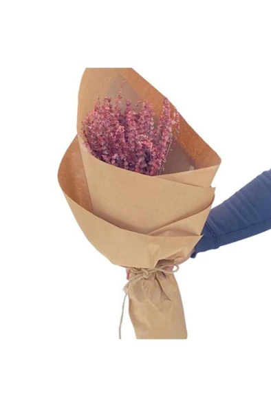 Şoklanmış Kırmızı Lavanta Buketi Demeti 40-50 cm ürün görseli 1
