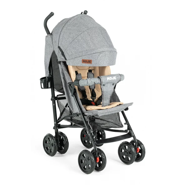 Moje Strong Baston Bebek Arabası Gri Siyah ürün görseli 1
