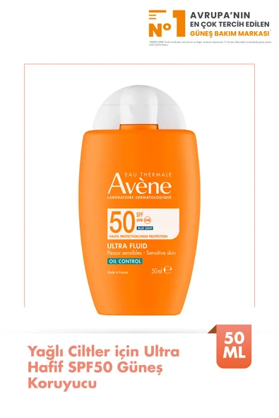 Avene Ultra Fluid Oil Control SPF50 Yağlı Ciltler İçin Çok Yüksek Korumalı Güneş Kremi 50 ml ürün görseli 1