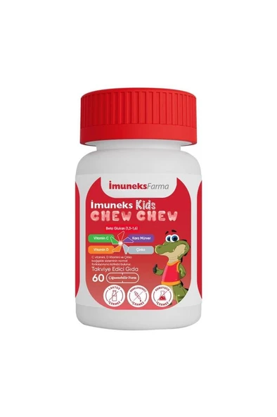 Imuneks Kids Chew Chew Takviye Edici Gıda 60 Çiğnenebilir Kapsül ürün görseli 1
