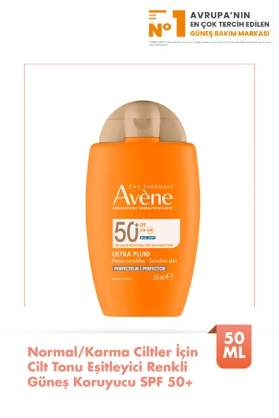 Avene Ultra Fluid Perfector SPF50+ Cilt Tonu Eşitleyici Güneş Kremi 50 ml ürün görseli 1