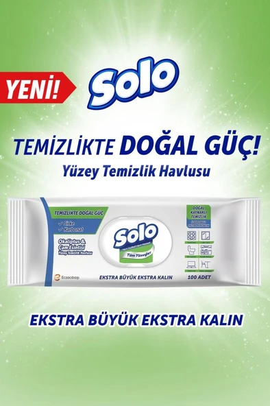 Solo Yüzey Temizlik Havlusu Okaliptus&Çam 100'lü - Resim 5