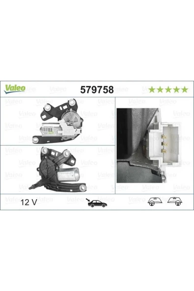 Valeo 579758  Silecek Motoru Arka Partner / Berlingo ürün görseli 1
