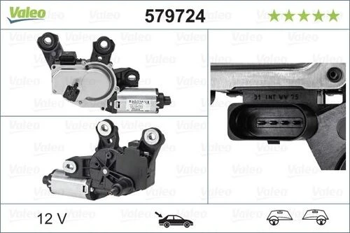 Valeo 579724  Silecek Motoru Arka Porsche Cayenne 92a 06 10 95862808002 ürün görseli 1