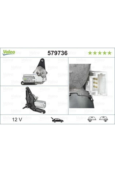 Valeo 579736 Arka Silecek Motoru ( Renault : Clio Ii 0005) - Val- ürün görseli 1