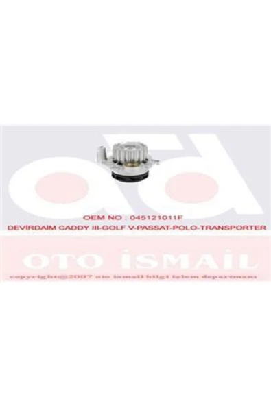 Graf PA879 Pa879 Devirdaim Su Pompası Golf V Polo Jetta Caddy Iıı Transporter T5 1.9 Tdı Bjb Axb Axc ürün görseli 1