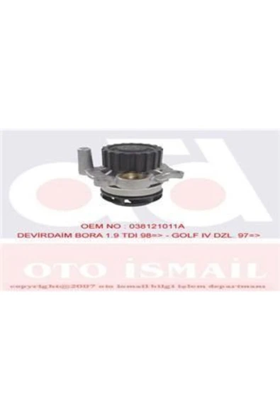 Graf PA731 Pa731 Devirdaim Su Pompası Golf Iv Bora 98- Caddy Iı / A3 / Cordoba 99- Toledo Ibiza Leon / Oct ürün görseli 1