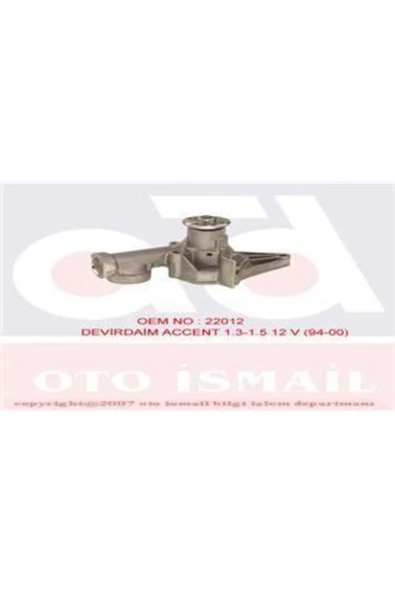 Graf PA697 Pa697 Devirdaim Su Pompası Accent 95-03 Excel Getz 00- / Lancer 1.3 1.5 ürün görseli 1