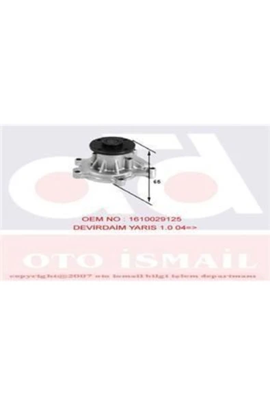 Graf PA827 Pa827 Devirdaim Su Pompası Yaris 99- 1.0 1.3 16v 1.3 16v 1.0 16v ürün görseli 1