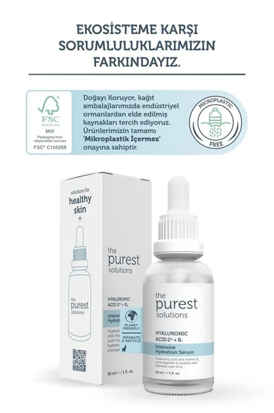 The Purest Solutions Hyaluronic Acid %2 + B5 Intensive Hydration Serum 30 ml - Resim 5
