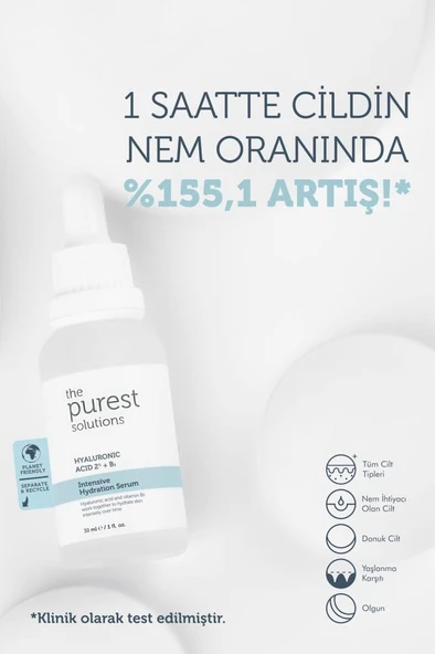 The Purest Solutions Hyaluronic Acid %2 + B5 Intensive Hydration Serum 30 ml - Resim 2