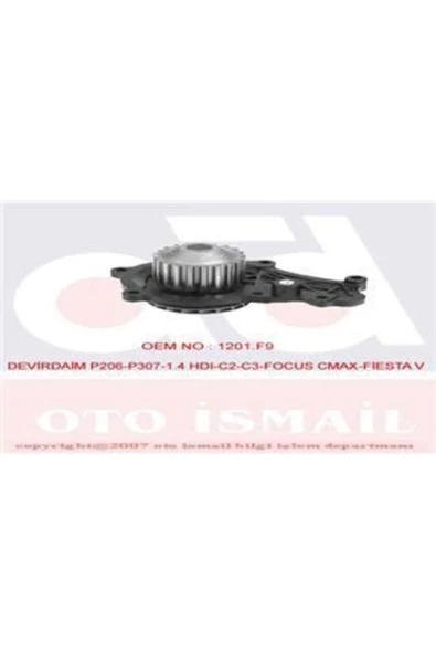 Graf PA859 Pa859 Devirdaim Su Pompası 107 206 207 307 / Xsara C1 C2 C3 / Fiesta Fusion 1.4 Hdı 1.4 Tdcı ürün görseli 1