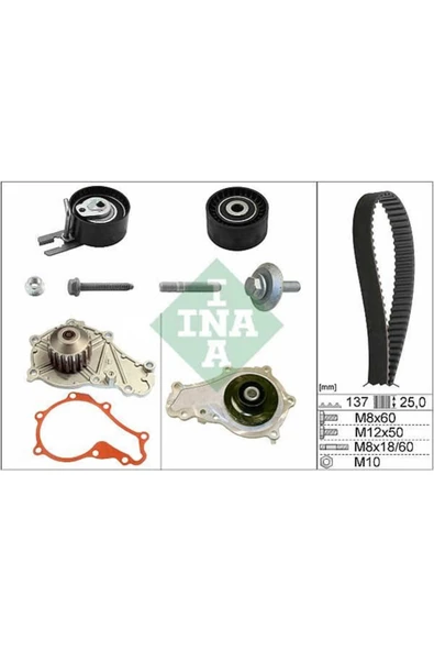 INA 530037530  Triger Eksantrik Gergi Seti Devirdaimlı 137×254 Partner 206 207 307 407 C2 C3 C4 ürün görseli 1