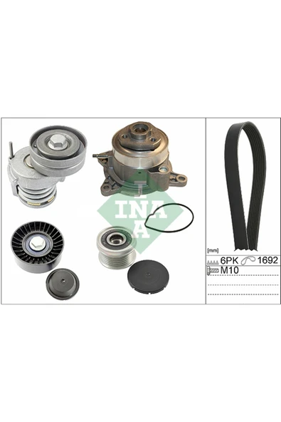 INA 529003930  V Kayış Gergi Seti-Devirdaim 980294-535 0155 10-534 0065 10-532 0632 10-6Pk16931.2 ürün görseli 1