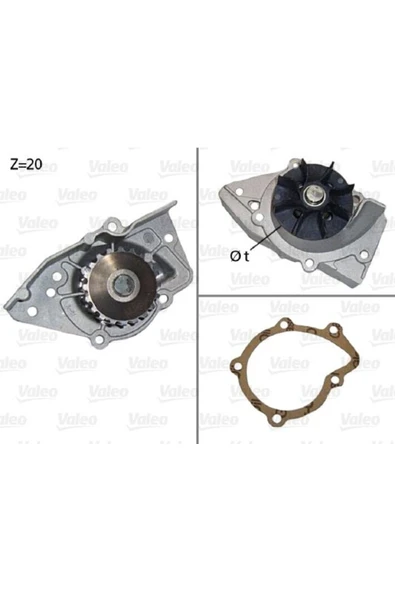Valeo 506574  Devirdaim Su Pompası Scudo 96- / Expert / Jumpy 1.9D Xud9/A ürün görseli 1