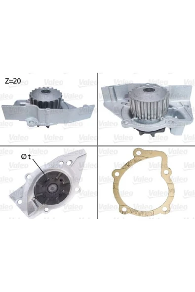 Valeo 506029  DEVİRDAİM SU POMPASI 205 305 306 EM 405 / BX ZX 1.8 ürün görseli 1