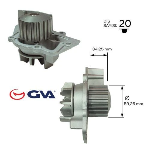 GVA 5245120  Devirdaim Partner-Berlingo-C5-307-Expert-Boxer-Jumpy-Jumper-Scudo-Ducato 2.0Hdi(Dw10)(Pa747) ürün görseli 1
