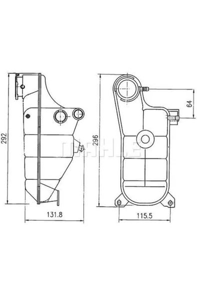 Mahle 8MA376755151 8ma376755-151 Radyatör Yedek Su Deposu W124 83-93 ürün görseli 1