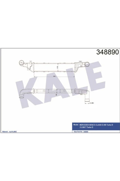 Kale 348890 OTO Radyatör  Intercooler E Class E 300 Turbo D E 300 T Turbo D ürün görseli 1