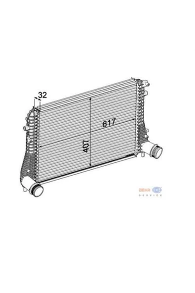 Mahle CI207000P Turbo Radyatörü Intercooler 11- Caddy Golf VI-Jetta A3 1.6TDI-2.0TDI Segmansız ürün görseli 1