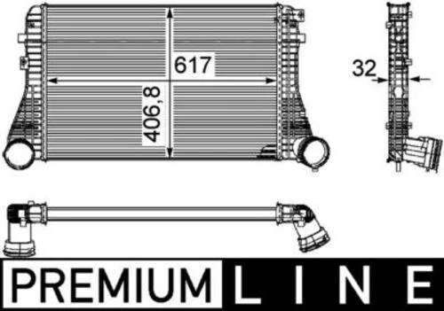 Mahle CI161000P -knecht-behr Cı161000p Intercooler Vw Passat V 3c0145805r ürün görseli 1