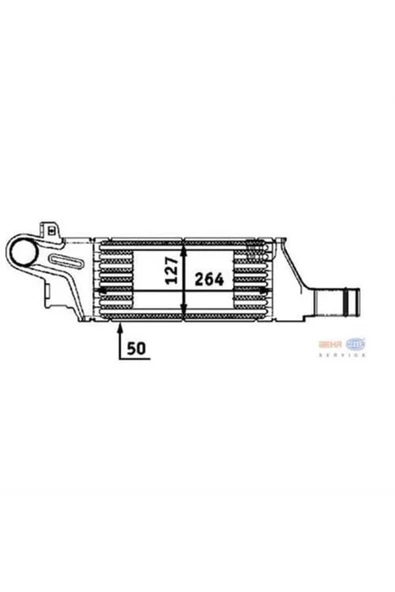 Mahle 8ML376723201 BEHR 8ML376723-201 Turbo Radyatörü Corsa C 00- 1.7 Dtı Combo 00- 1.7 Dtı ürün görseli 1