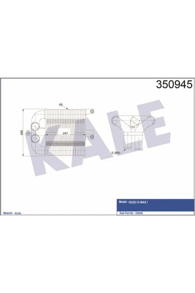 Kale 350945  İNTERCOOLER AL/PL/BRZ D-MAX I ürün görseli 1