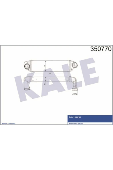 Kale 350770  İNTERCOOLER AL/PL/BRZX3 ürün görseli 1