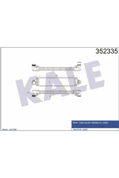 Kale 352335  Turbo Radyatörü Intercooler Ford Galaxy Mondeo IV S-Max 2.0 Ecoboost 06- ürün görseli 1