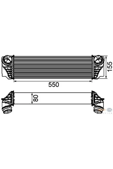 Mahle CI184000P KNECHT  Turbo Radyatörü (550×155×80) F07 F10 F11 F01 F02 N47 D20 C (Eno:8Ml376746411) ürün görseli 1