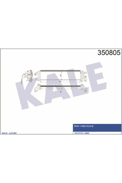 Kale 350805  İNTERCOOLER AL/PL/BRZ FORD FOCUS III ürün görseli 1