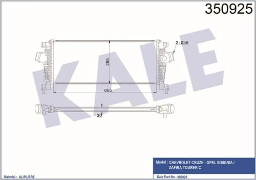 Kale 350925 OTO Radyatör  Turbo Radyatörü Insignia A14Net ürün görseli 1