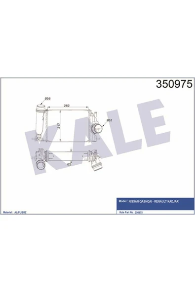 Kale 350975  INTERCOOLER QASHQAI 1.6 14- ürün görseli 1