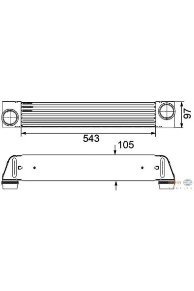Mahle CI189000P Cı189000p Turbo Radyatörü (543×105×97) E60 E61 M47 D20 (204d4) (eno:8ml376746461) ürün görseli 1