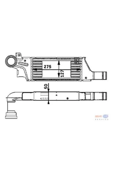 Mahle CI61000P KNECHT  Turbo Radyatörü (Intercooler) 01- Corsa.C-Combo 1.3D *Z13Dt* ürün görseli 1