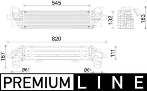 Mahle CI626000P -knecht-behr Cı626000p Intercooler Bmw 540 D Xdrive 17518576510 ürün görseli 1