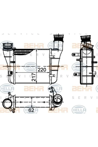 Mahle CI426000S Cı426000s Turbo Radyatörü (ıntercooler) Sol 05-09 Aı.a4 2.0tfsı-tdı ürün görseli 1