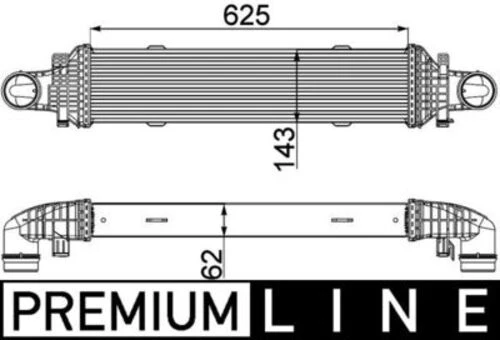 Mahle CI357000P KNECHT  Turbo Radyatörü (625×143×62) W204 S204 C204 C218 C 180 Cgı C220 Cdı M 274.910 (Eno:8Ml376777101) ürün görseli 1