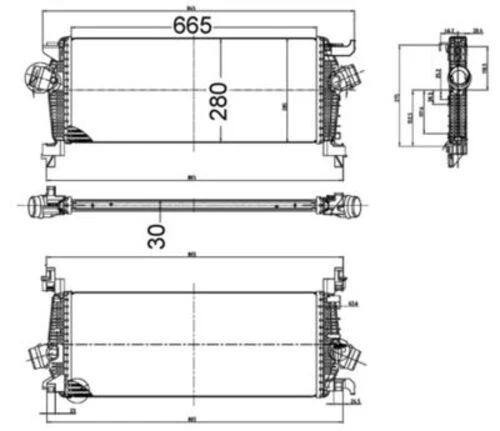 Mahle CI515000S -knecht-behr Cı515000s Intercooler Opel Astra J Zafira 0 ürün görseli 1