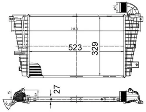 Mahle CI513000S -knecht-behr Cı513000s Intercooler Opel Astra H 04 0 ürün görseli 1