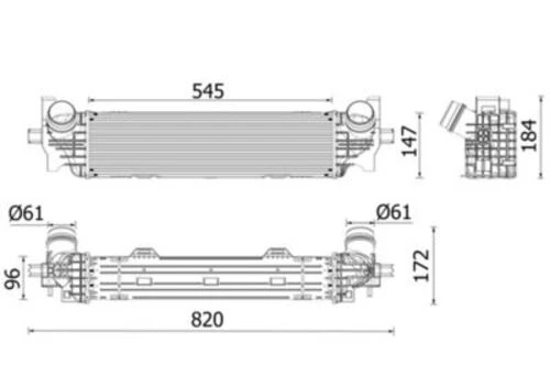 Mahle CI660000P -knecht-behr Cı660000p Intercooler Bmw 5 17518576509 ürün görseli 1
