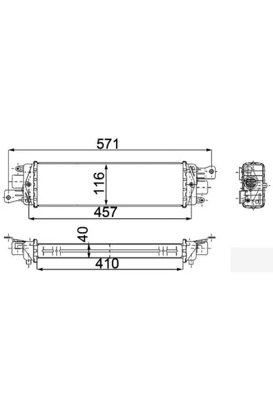 Opar 51718679  Turbo Radyatörü Albea 1.3 Jtd 457X116X40 ürün görseli 1