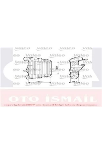 Valeo 817556  Turbo Radyatörü Polo IV 01- 1.4 TDI Fox 05- 1.4TDI Cordoba 02- Fabia I 99- Fabia II 07- ürün görseli 1